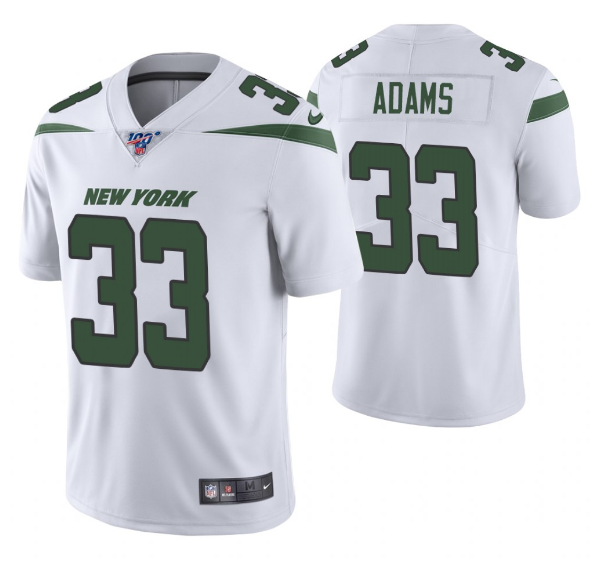 Men's New York Jets #33 Jamal Adams White 2019 100th Season Vapor Untouchable Limited Stitched NFL Jersey